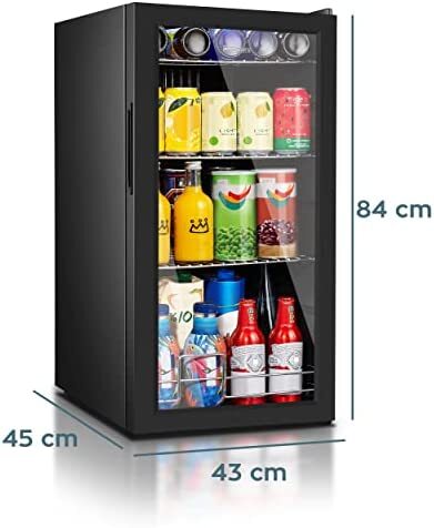 Heinrichs Germany mini bar refrigerator glass door 74 L