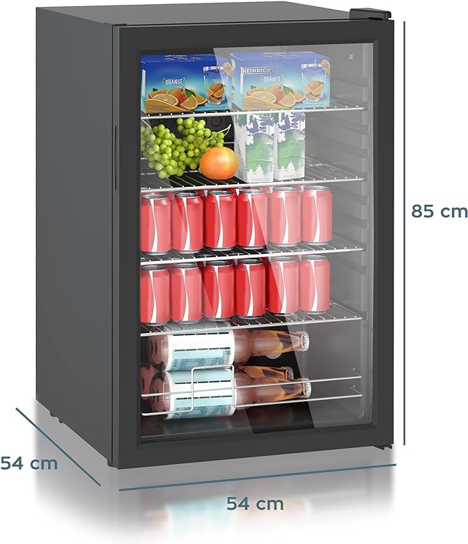 Mini bar fridge 115 L Heinrichs with glass door